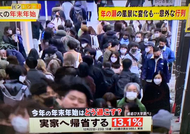 縁結び大学調べ　コロナ禍で迎える年末年始の過ごし方に関する統計データ　日本テレビ「バンキシャ」にて使用された画像