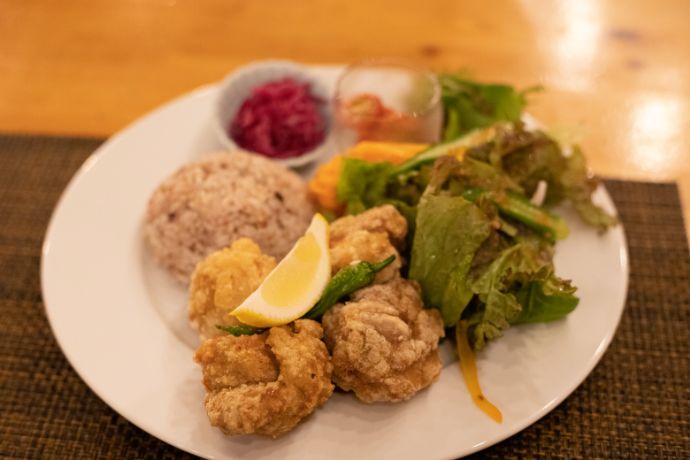 井原市にある星空ペンション・コメットのプレートランチ