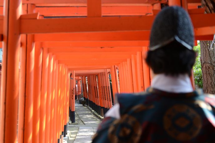 阿部野神社の旗上芸能稲荷社鳥居