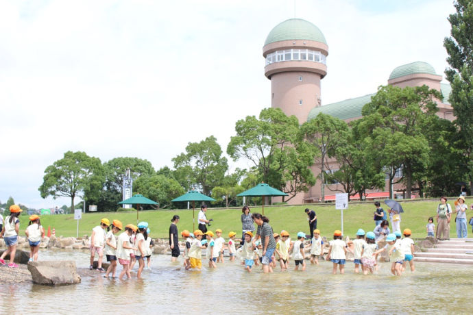 手賀沼浸水広場のじゃぶじゃ