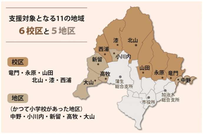 姶良市の姶良市ふるさと移住定住促進事業の対象地域