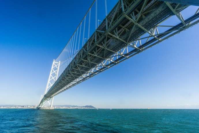 ジェノバラインから見る明石海峡大橋