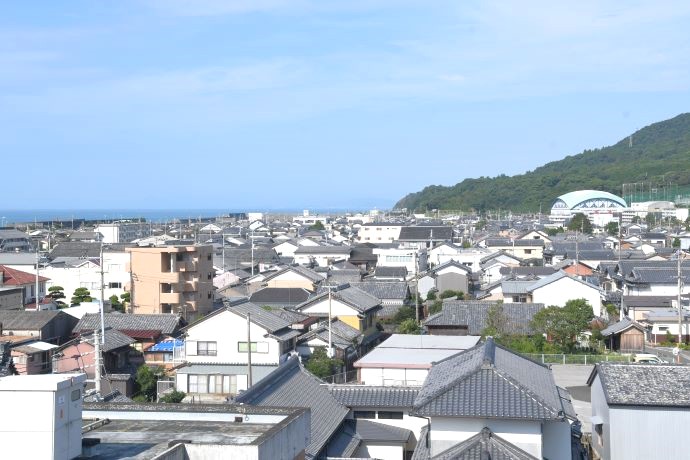 高知県安芸市の市街地の様子