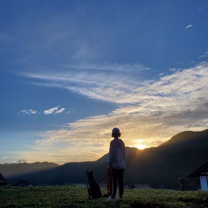 安芸太田町の早朝散歩風景