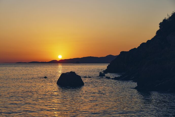 瀬戸内海の夕景