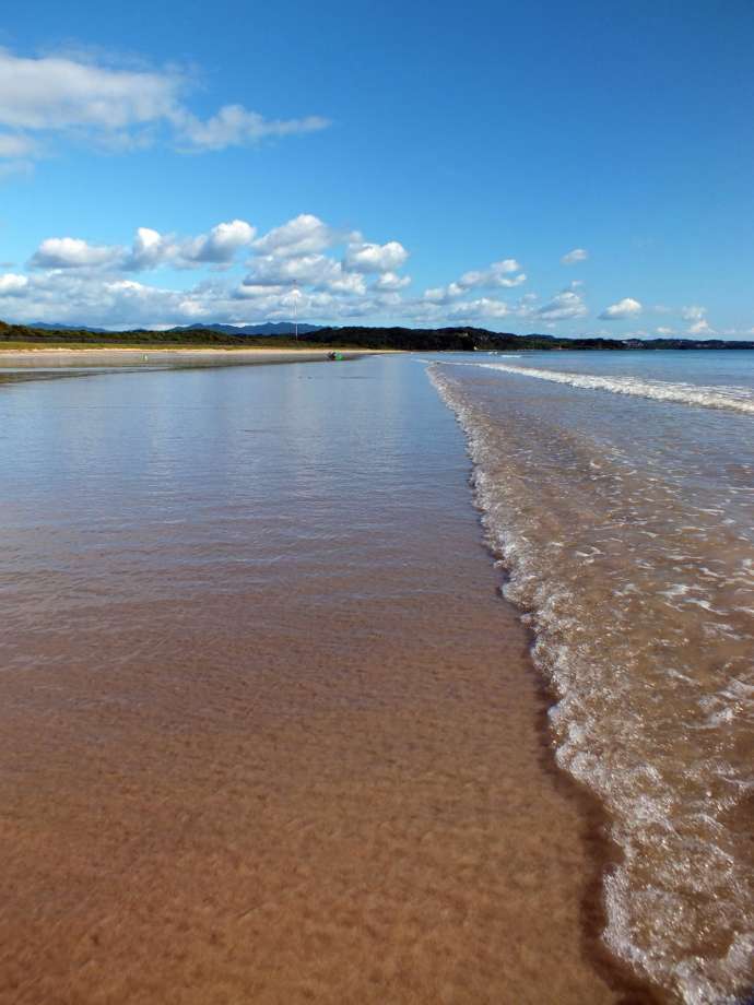 阿久根市の脇本海水浴場の風景