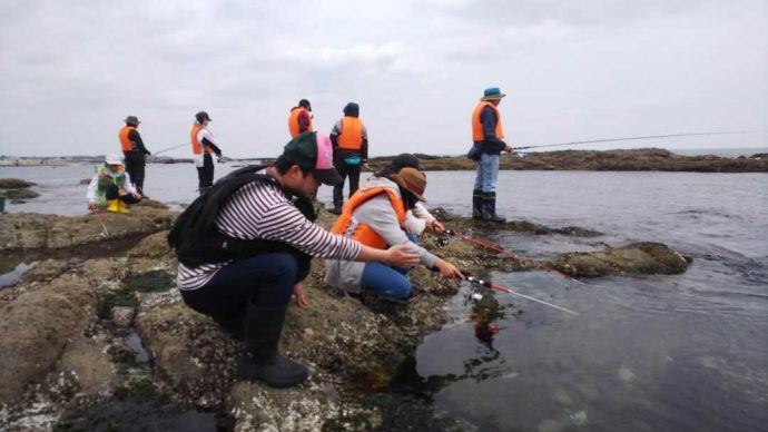 大洗海の大学の釣り教室