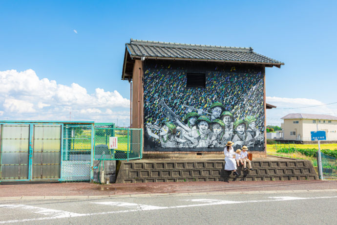 岐阜県安八町にあるステンシルアート