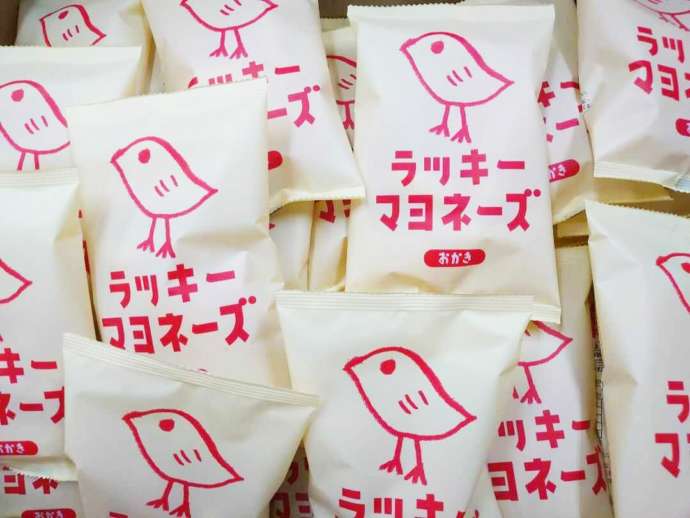 「あられちゃん家 浅草店」のラッキーマヨネーズおかき