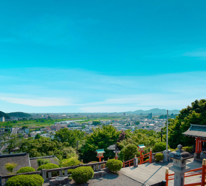 栃木県足利市にある織姫神社からの景色