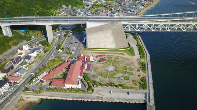 道の駅あわじを空から見た様子