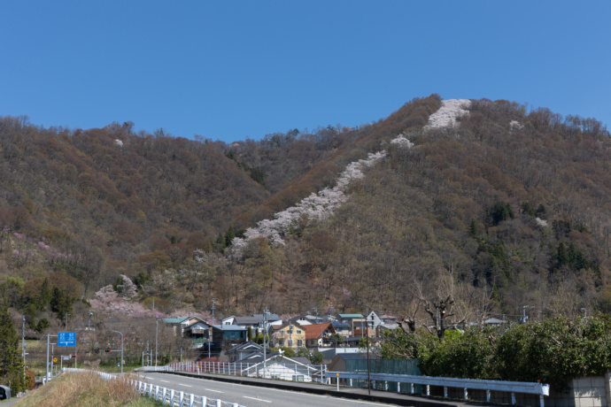 安曇野市にある春の光城山