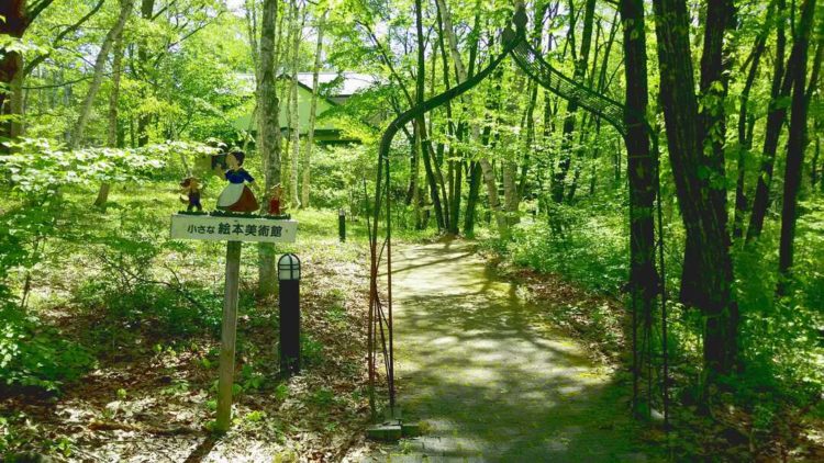 白樺林の中にある八ケ岳小さな絵本美術館