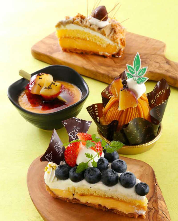 「blueberry 三島本店」のケーキ4種類