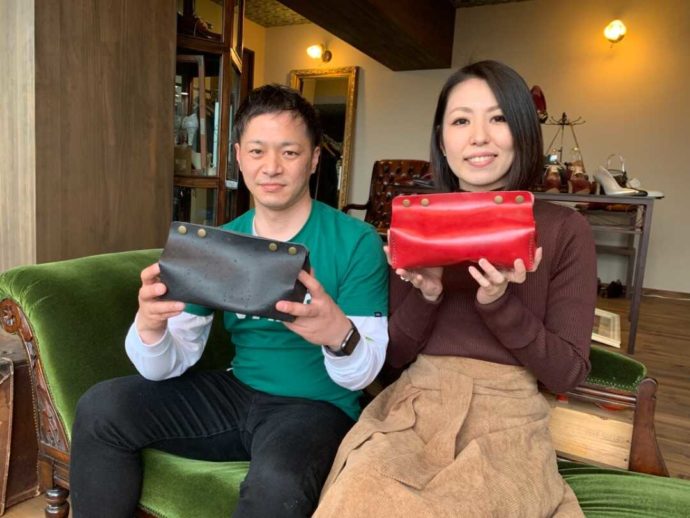 ボッテーガ・トラモーダでティッシュボックス作りをしたご夫婦