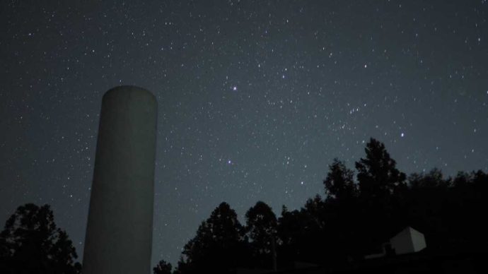 冒険の森のせで見られる満天の星空