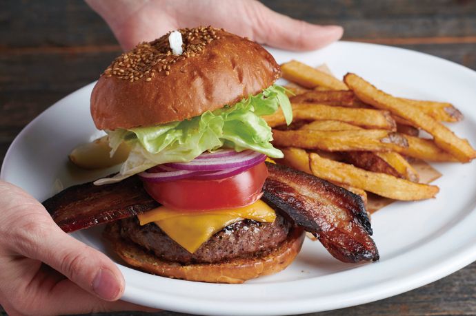 バビーズ ランドマークプラザ店のベーコンチーズバーガー