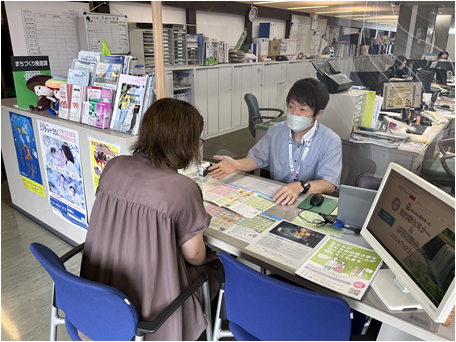 豊後大野市の移住コーディネーターによる移住相談の様子