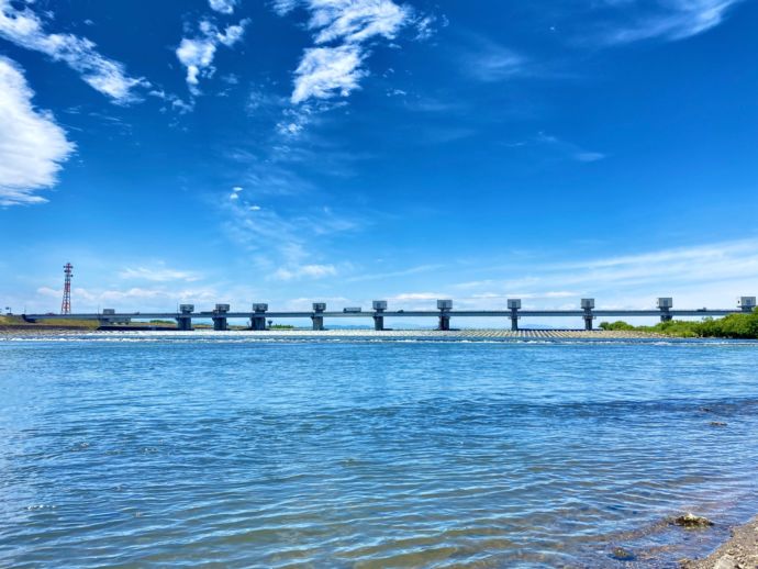 群馬県千代田町にある利根大堰