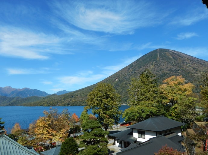 日光山中禅寺にある五大堂から見える景色