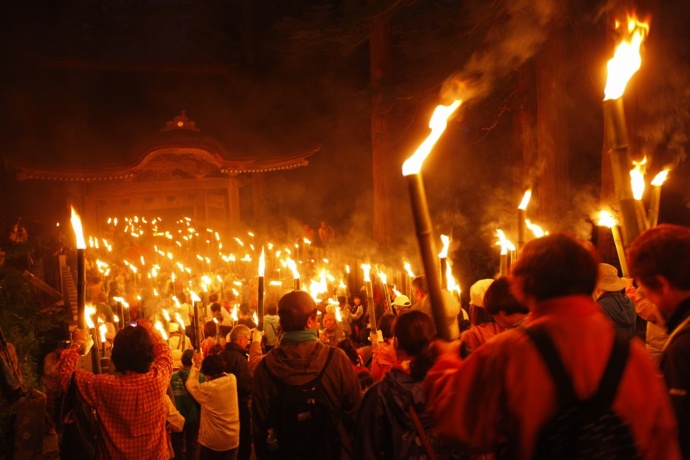 大山夏山開き祭の様子