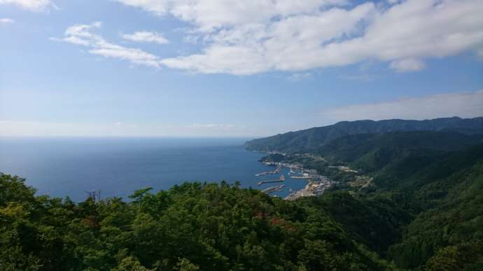 上空から見た越前海岸