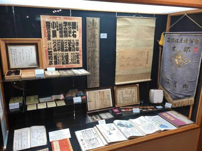 江差追分会館の展示室内観の様子