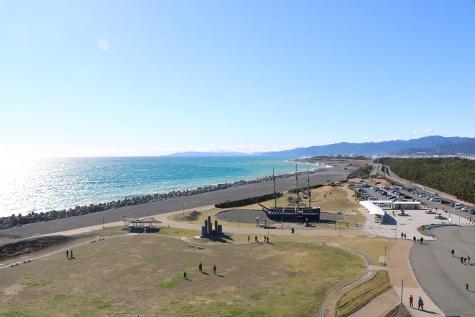 富士市の海岸沿いの風景