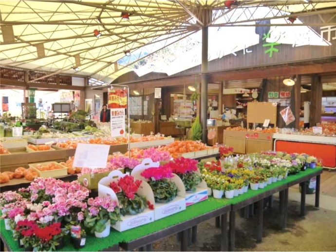 静岡県富士市にある道の駅「富士川楽座」のふじのくに楽座市場