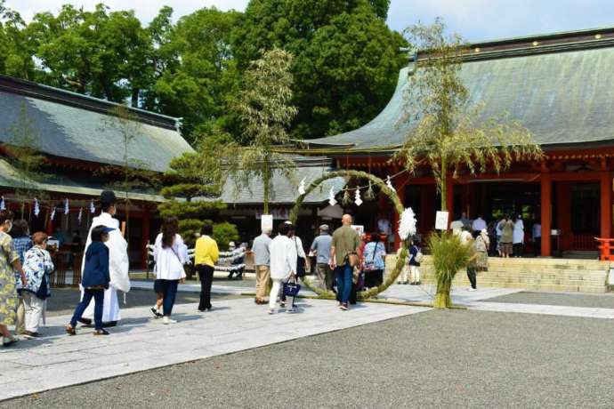 「藤崎八旛宮」で毎年6月末日に斎行される大祓式（茅輪神事）の様子（その2）