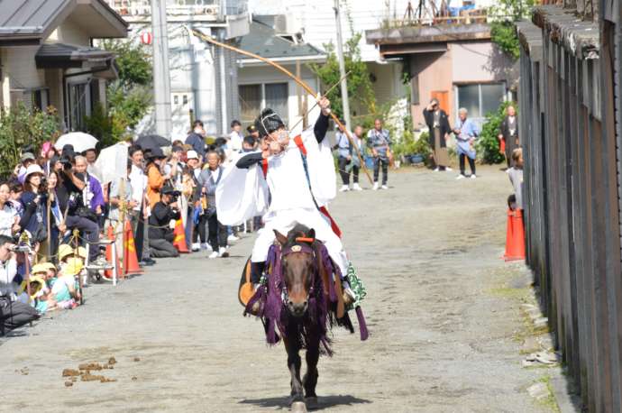 下吉田の流鏑馬の様子