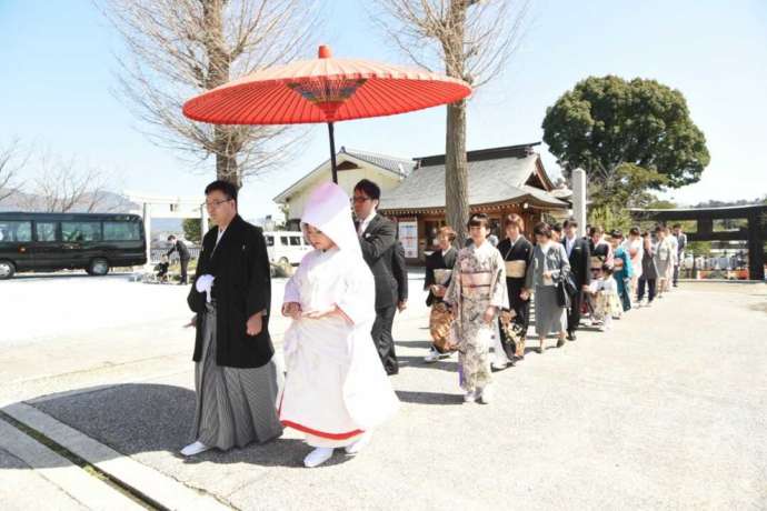 筑豊一ノ宮風治八幡宮の参進の儀の様子