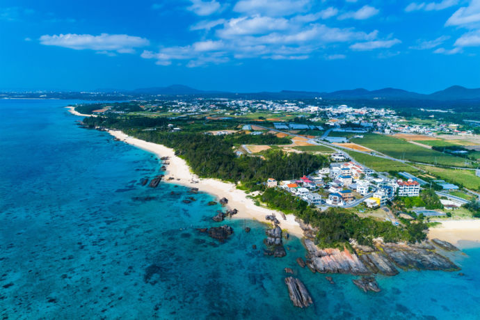 宜野座海岸側（航空写真）