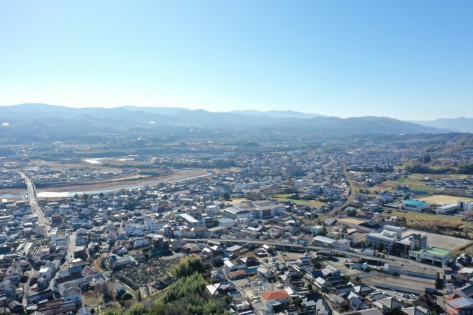 五條市内の航空写真