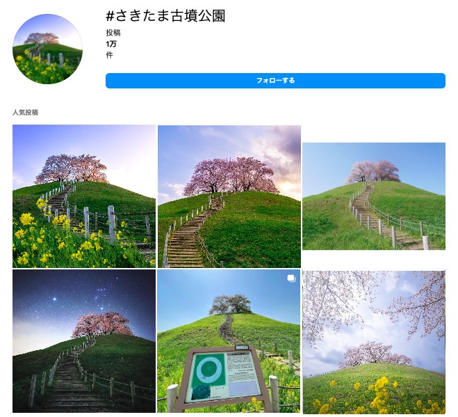 さきたま古墳公園のインスタキャプチャ