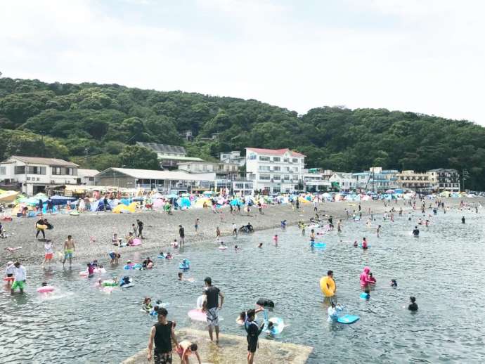 大瀬崎の海水浴場の風景