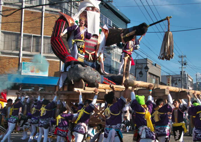 白山市の鶴来ほうらい祭り