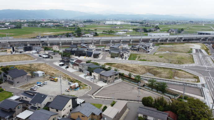 白山市内の新興住宅地