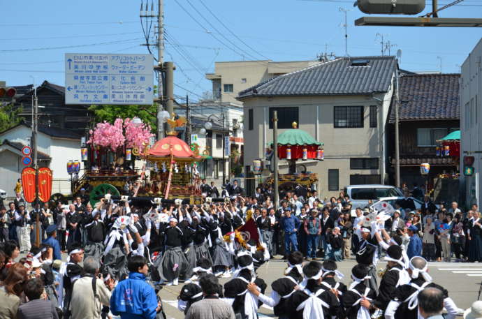 白山市の美川おかえり祭り