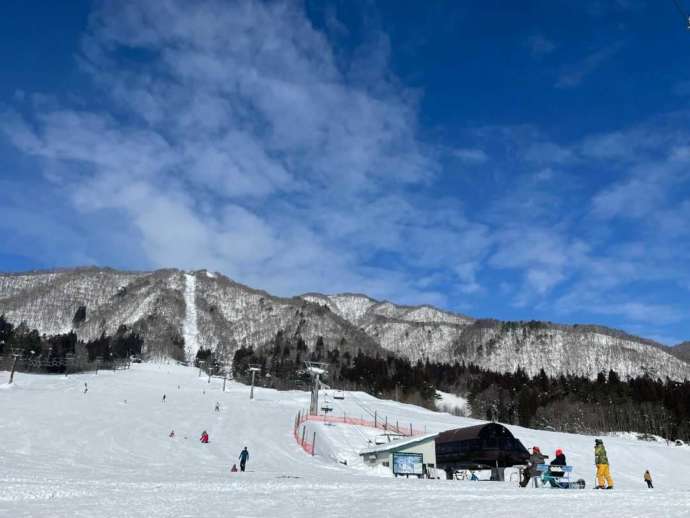 ひだ流葉スキー場の第一ゲレンデにあるクワッドリフト乗り場