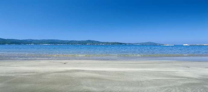 産湯海水浴場の風景