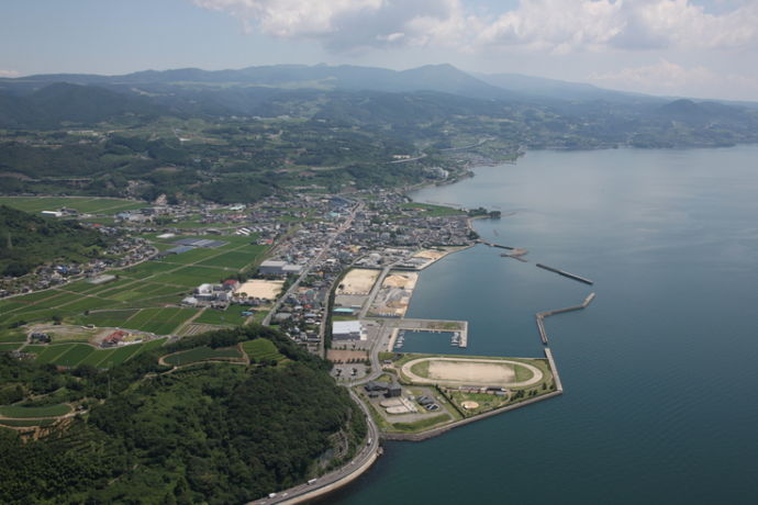 航空写真による東彼杵町の全景