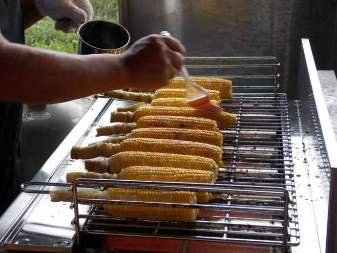 イベントで販売された焼きとうもろこし