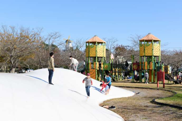 まちの憩いの場となっている「二ツ沼総合公園」