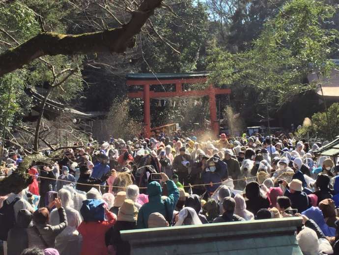 廣瀬大社の砂かけ祭り