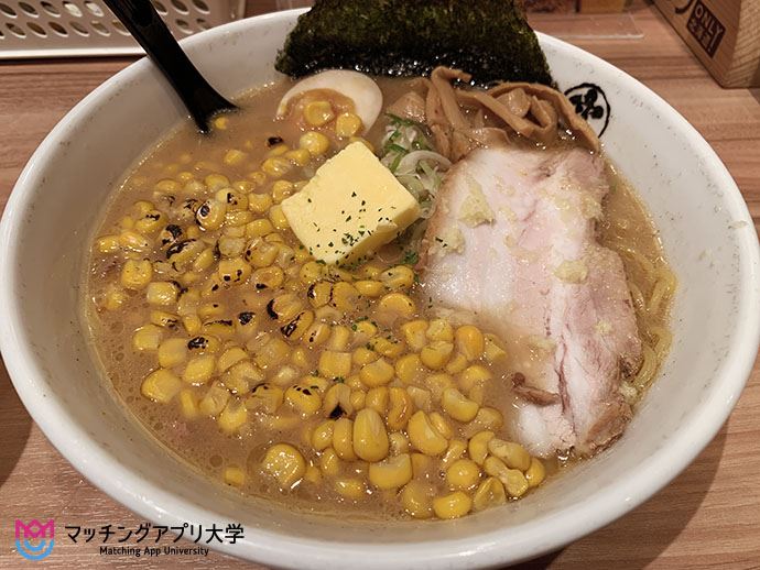 新千歳空港限定の焼きとうきびラーメン