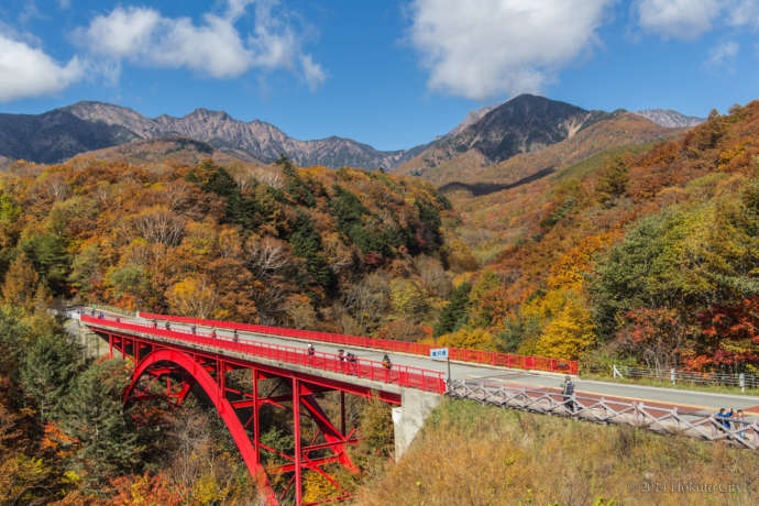 東沢大橋と八ヶ岳