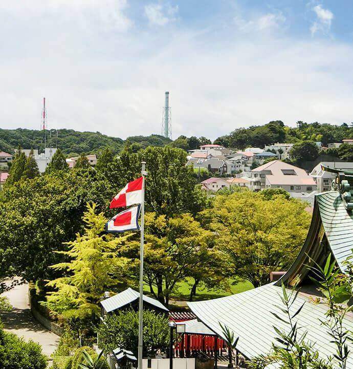 本牧神社の船舶信号旗