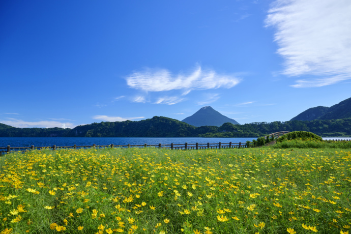 鹿児島県指宿市にある池田湖