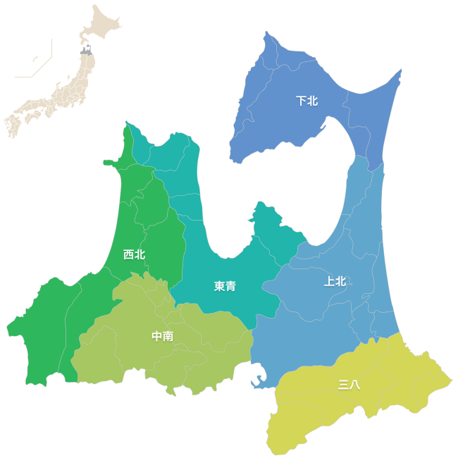 青森県の地図